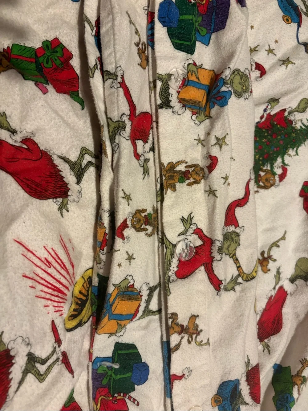 Pottery Barn Kids Grinch Holiday Duvet Cover in White, Red, Green, Blue